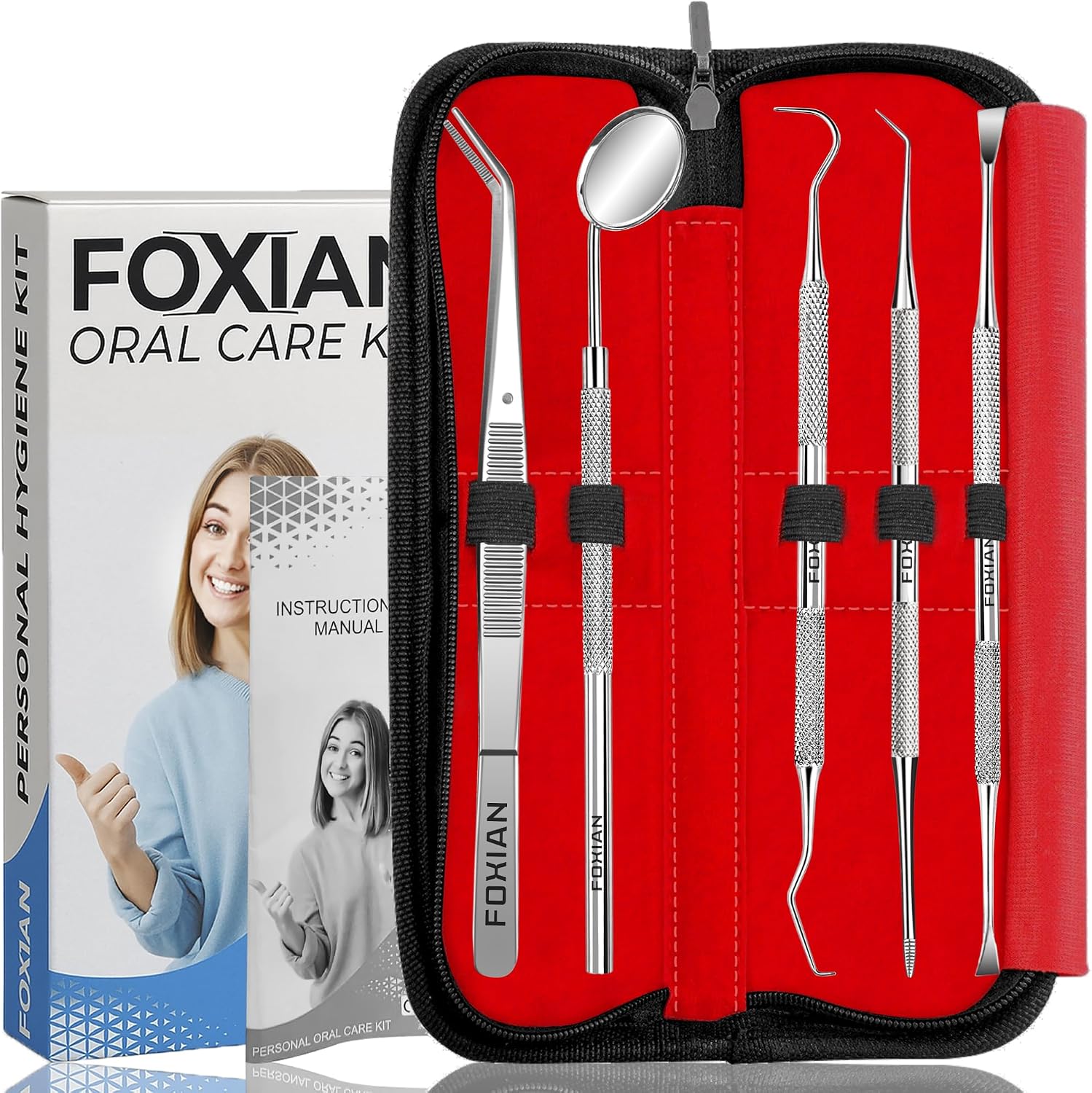 FOXIAN 5-Piece Oral Plaque Remover Kit
